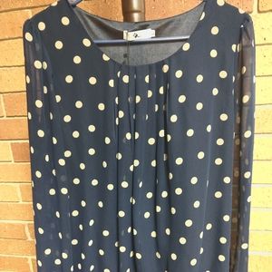 Polka dots chiffon blouse
